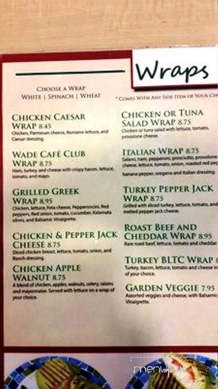 Wade Park Cafe - Raleigh, NC menu_pic
