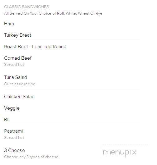 Wall Street Deli - Salt Lake City, UT menu_pic