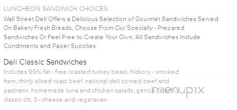 Wall Street Deli - Salt Lake City, UT menu_pic