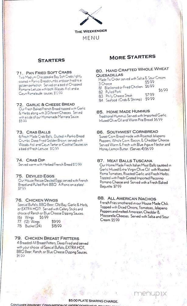 /380269848/Weekender-Menu-Monkton-MD - Monkton, MD