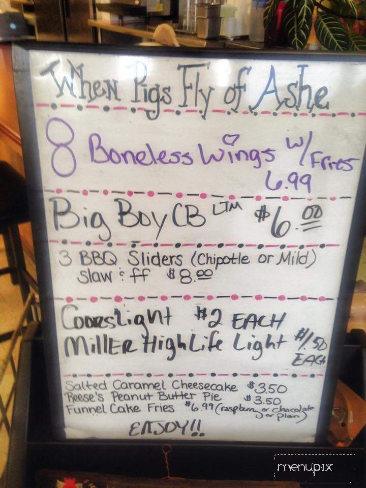 When Pigs Fly BBQ & Wings - West Jefferson, NC menu_pic