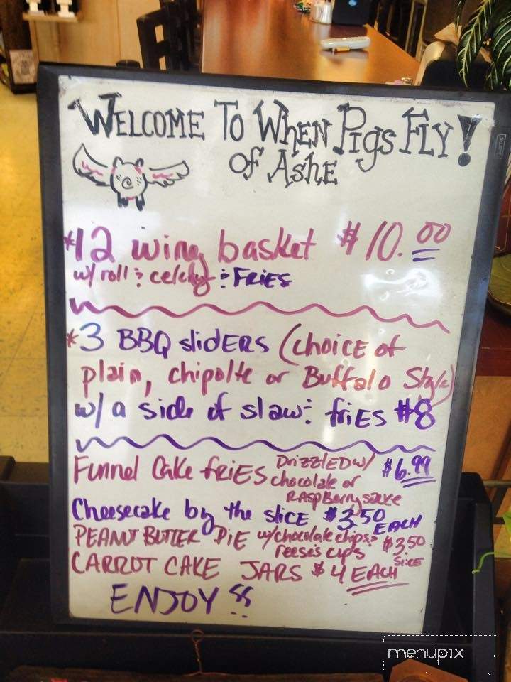 When Pigs Fly BBQ & Wings - West Jefferson, NC menu_pic