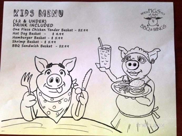 When Pigs Fly BBQ & Wings - West Jefferson, NC menu_pic
