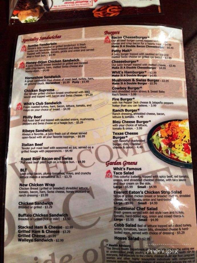 Whit's End 48 - Taylorville, IL menu_pic