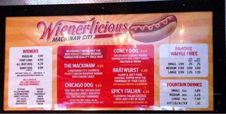 Wienerlicious - Mackinaw City, MI menu_pic