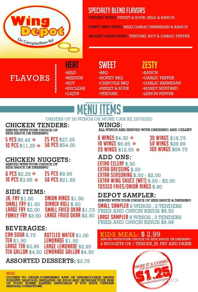 Wing Depot - Jackson, GA menu_pic