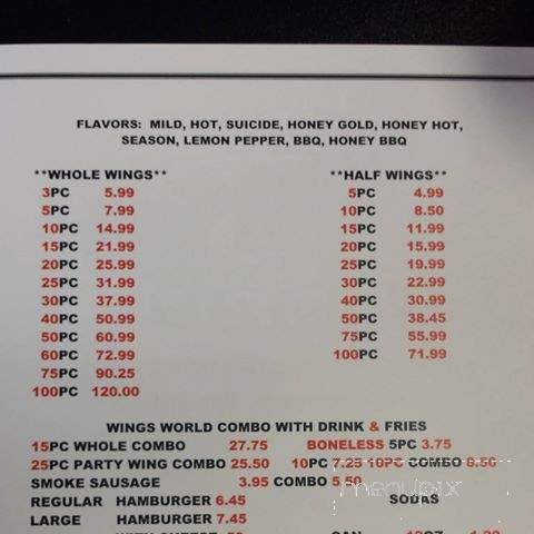 Wings World - Hernando, MS menu_pic