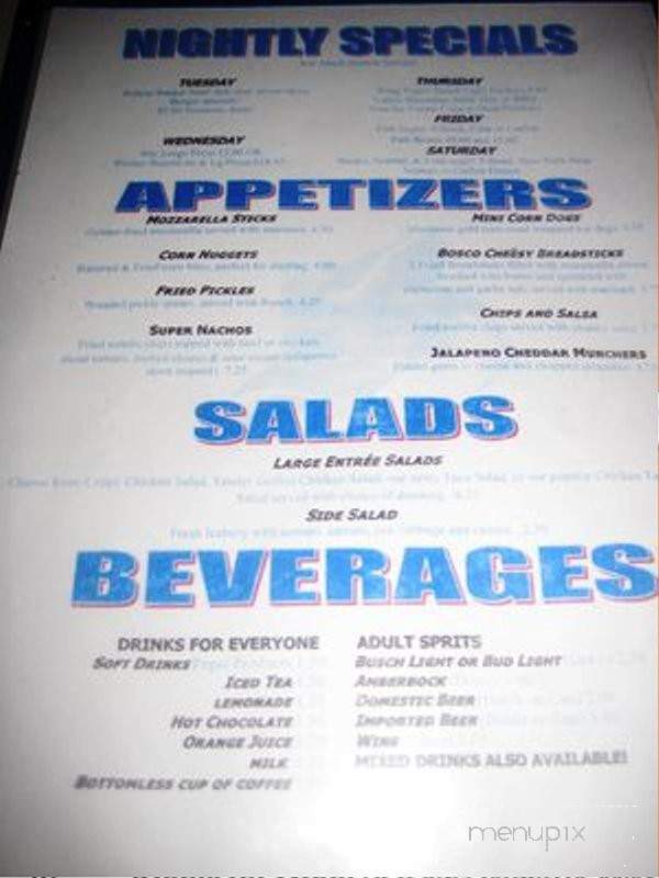 Zach's Bar and Grill - Peru, NE menu_pic