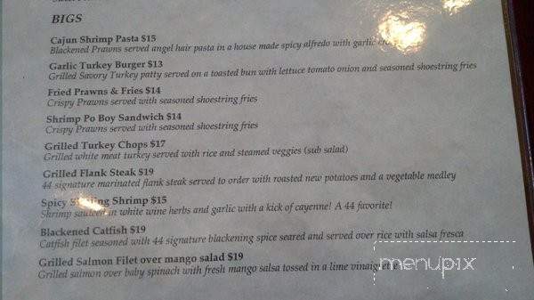 44 Restaurant & Bar - Berkeley, CA menu_pic