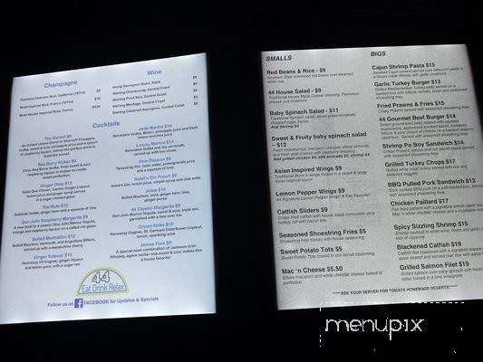 44 Restaurant & Bar - Berkeley, CA menu_pic