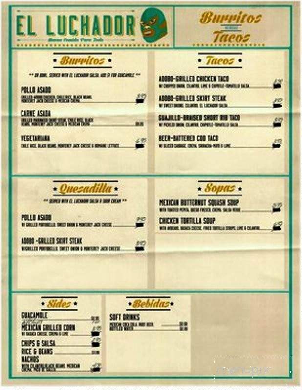 El Luchador - New York, NY menu_pic