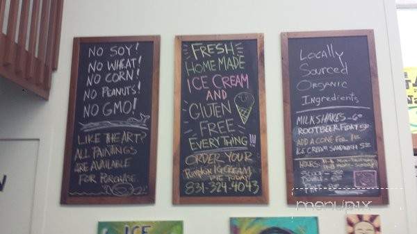Kai Lee Creamery - Pacific Grove, CA menu_pic
