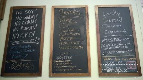 Kai Lee Creamery - Pacific Grove, CA menu_pic