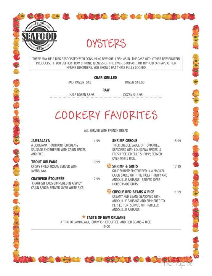 New Orleans Creole Cookery - New Orleans, LA menu_pic