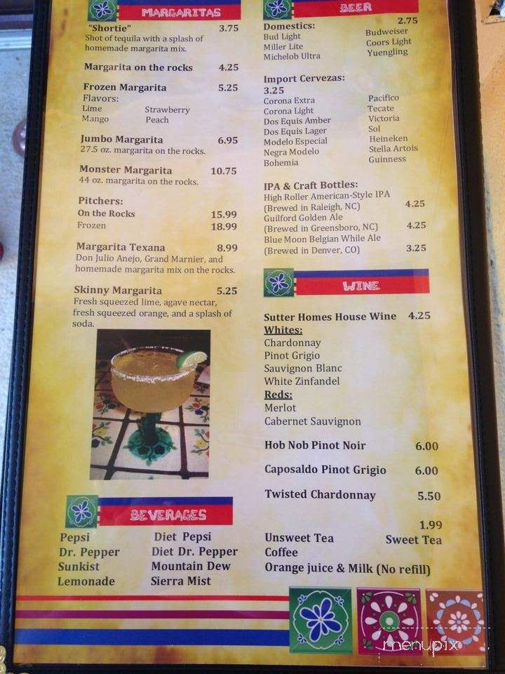 Casa Don Lupe - Greensboro, NC menu_pic