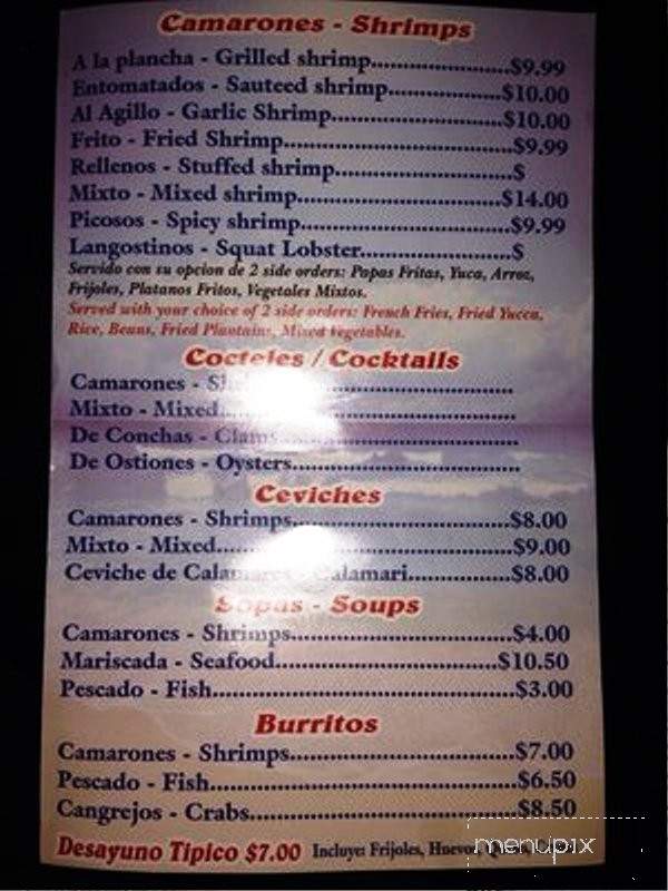 El Dorado Seafood - Hyattsville, MD menu_pic