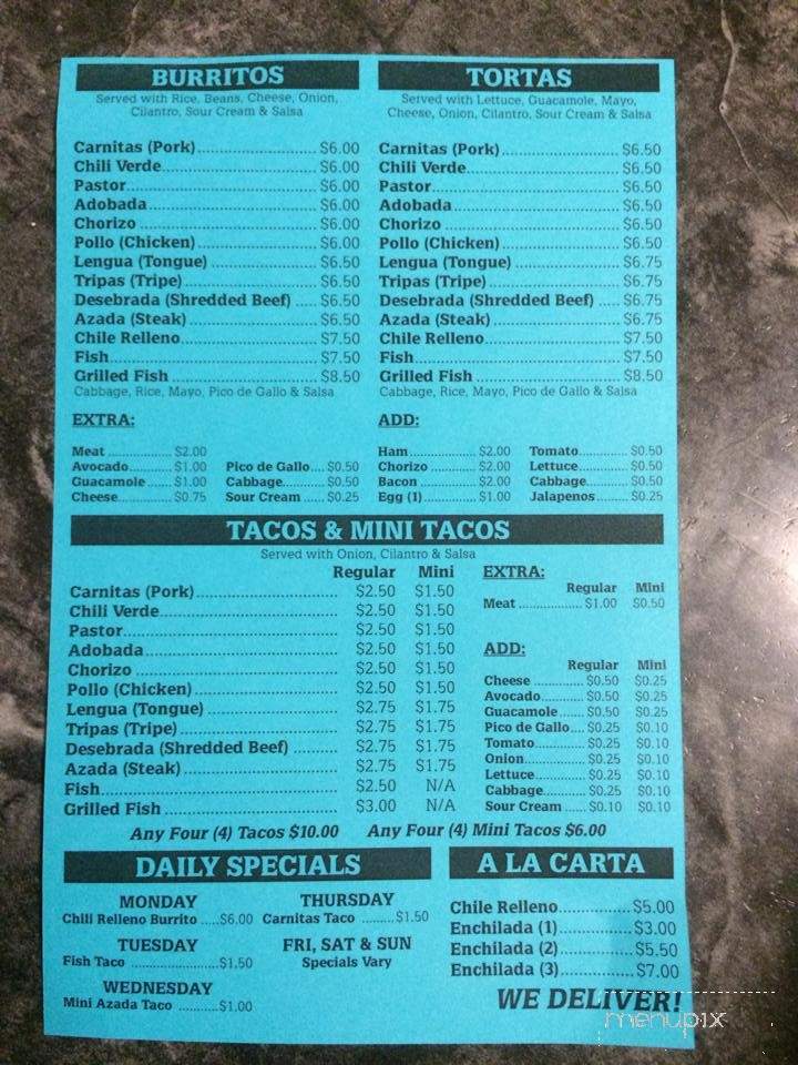 Lupita's Mexican Restaurants - Coos Bay, OR menu_pic