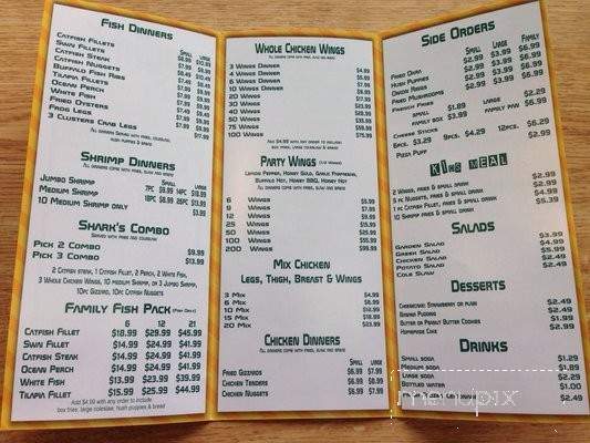 Sharks Fish & Chicken - Memphis, TN menu_pic