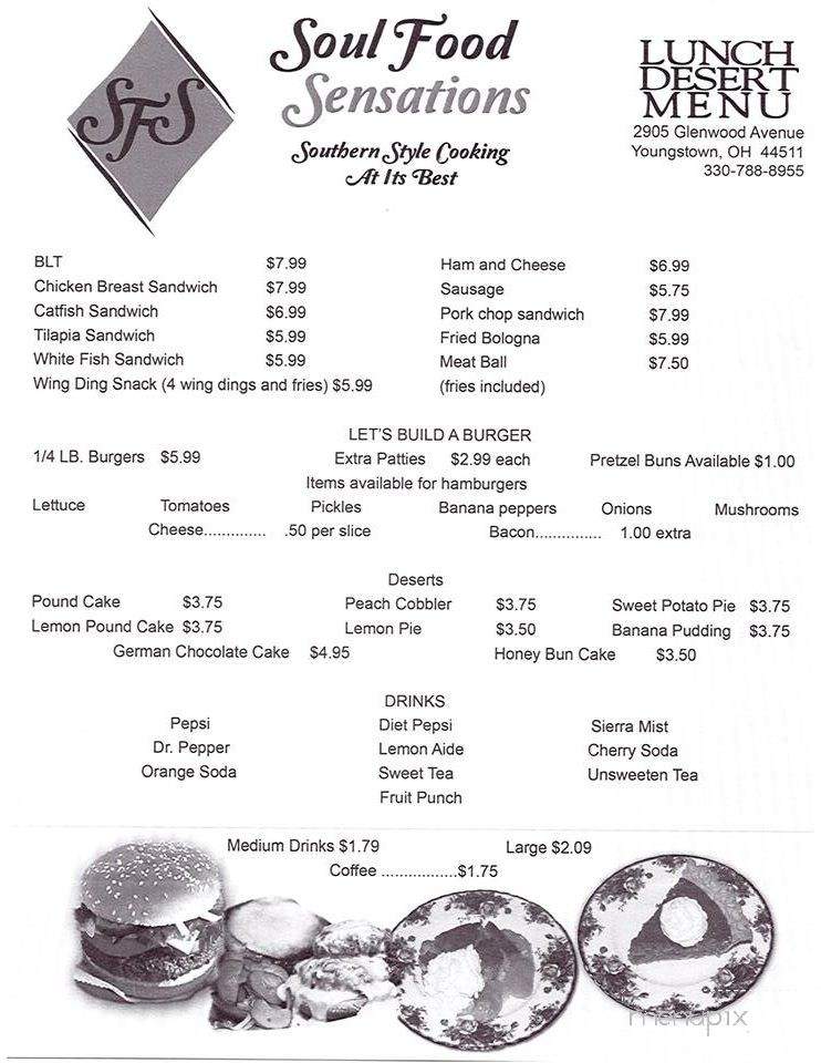 Soul Food Sensations - Youngstown, OH menu_pic