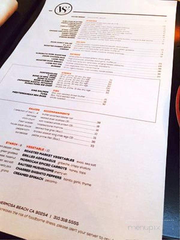 Steak & Whisky - Hermosa Beach, CA menu_pic