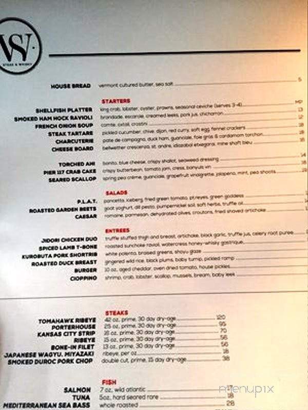 Steak & Whisky - Hermosa Beach, CA menu_pic