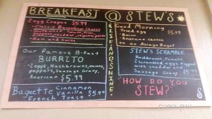Stew's Brew Coffeehouse - Du Bois, PA menu_pic