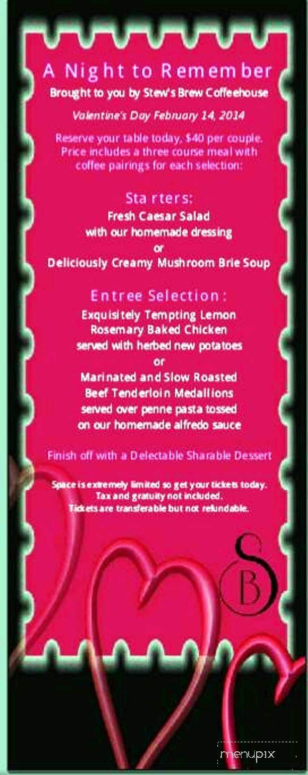 Stew's Brew Coffeehouse - Du Bois, PA menu_pic