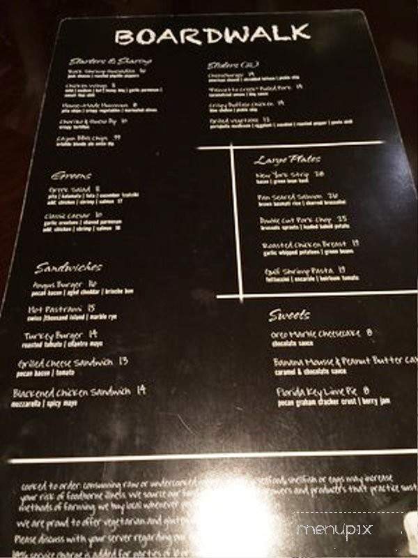 Boardwalk Sports Bar - Orlando, FL menu_pic