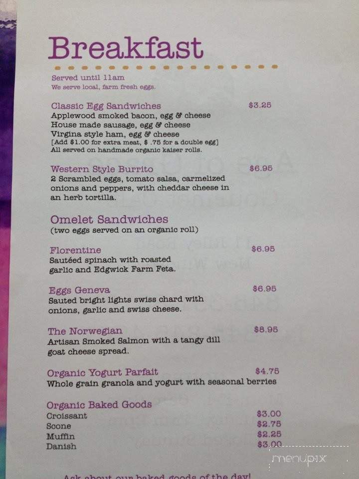 Age of Grace Gourmet Cafe - New Windsor, NY menu_pic