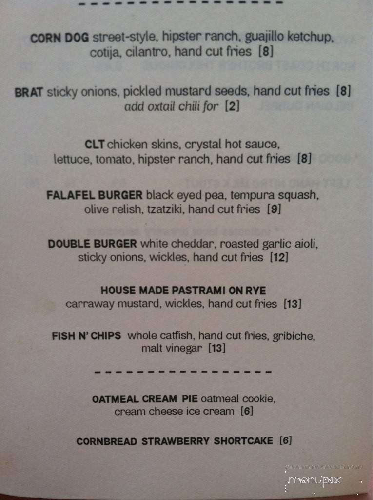 Carrigan's Public House - Birmingham, AL menu_pic