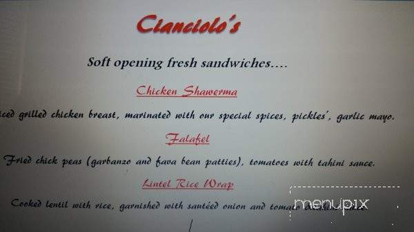Cianciolo's Market - Cincinnati, OH menu_pic