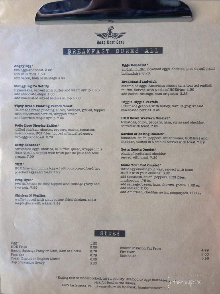 HangOverEasy - Cincinnati, OH menu_pic
