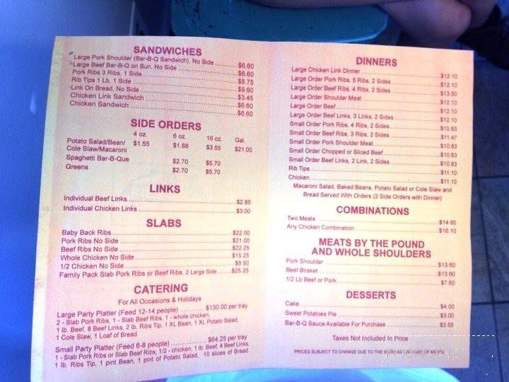 Jay Bee's House of Fine Bar-B-Que - Gardena, CA menu_pic