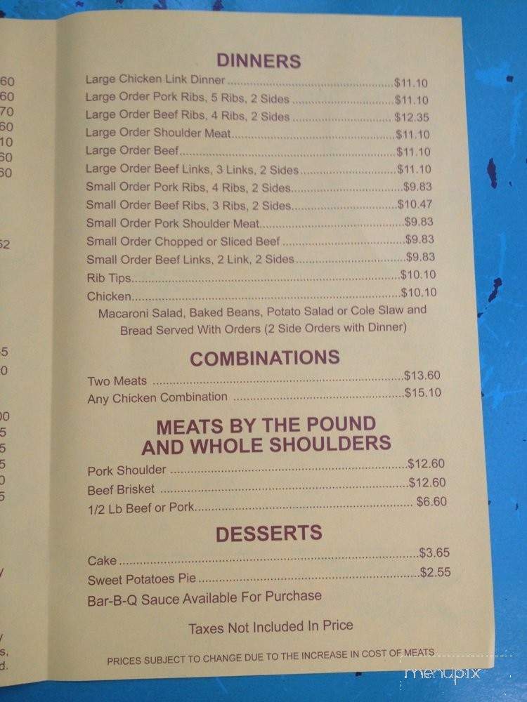 Jay Bee's House of Fine Bar-B-Que - Gardena, CA menu_pic