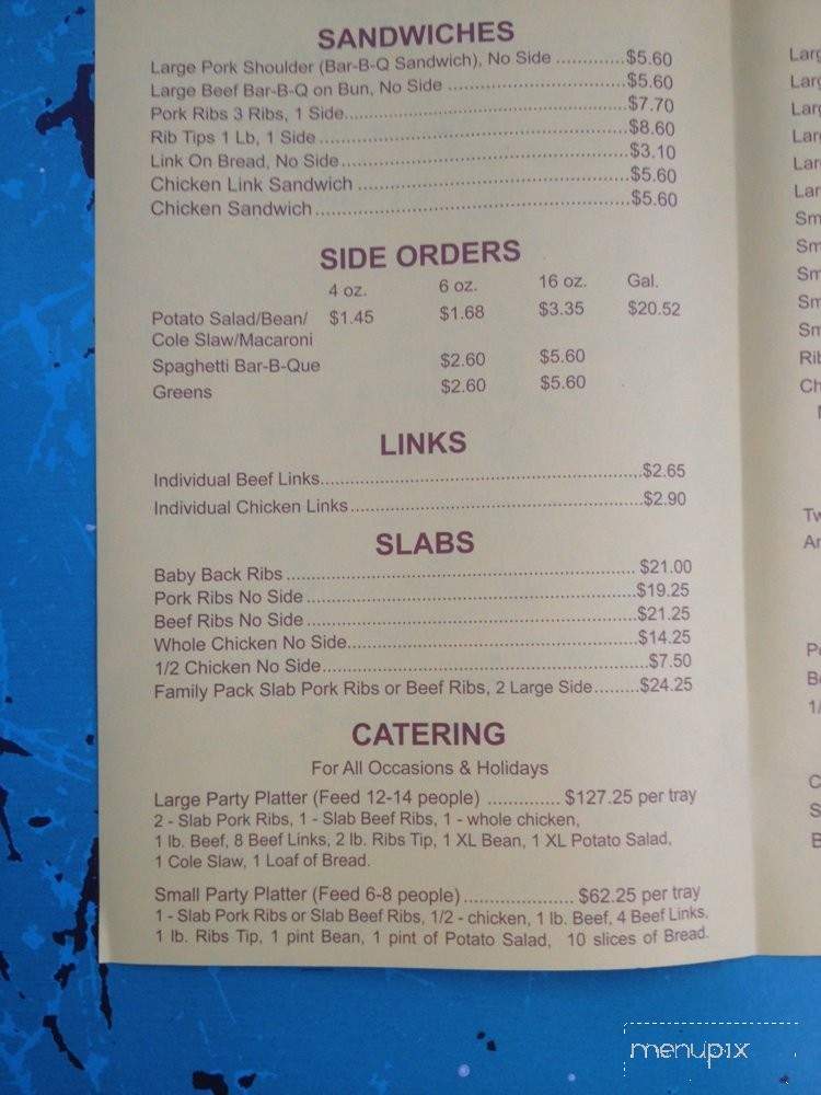 Jay Bee's House of Fine Bar-B-Que - Gardena, CA menu_pic