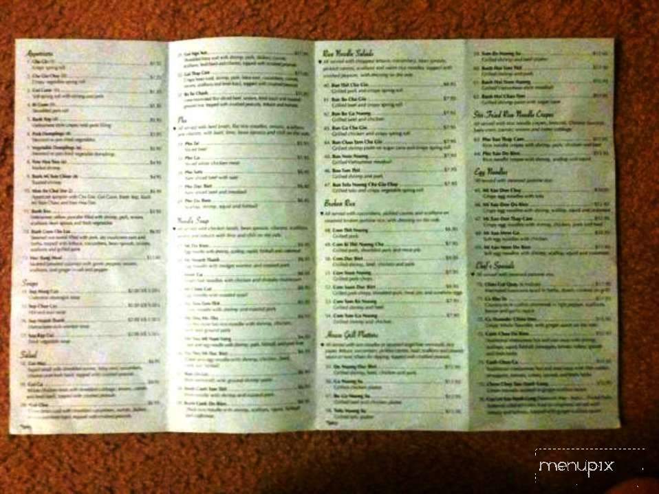 Pho Boston - Richmond, VA menu_pic
