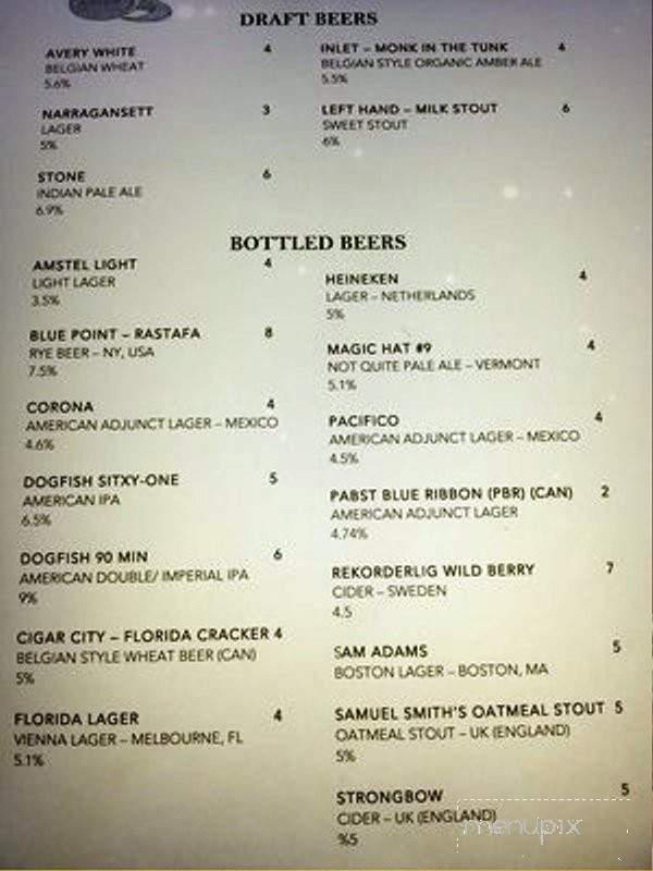 Preservation - Sunny Isles Beach, FL menu_pic