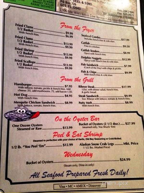 Ronnie's Wings and Oysters - Orange Park, FL menu_pic