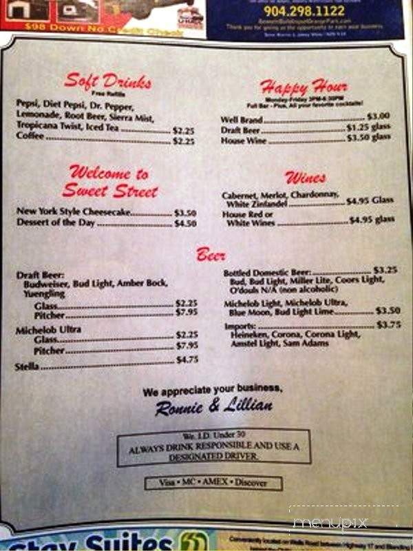 Ronnie's Wings and Oysters - Orange Park, FL menu_pic