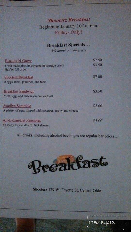 Shooterz Flipside - Celina, OH menu_pic