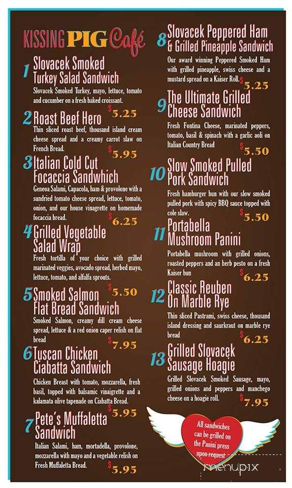 Slovacek's Bakery - West, TX menu_pic
