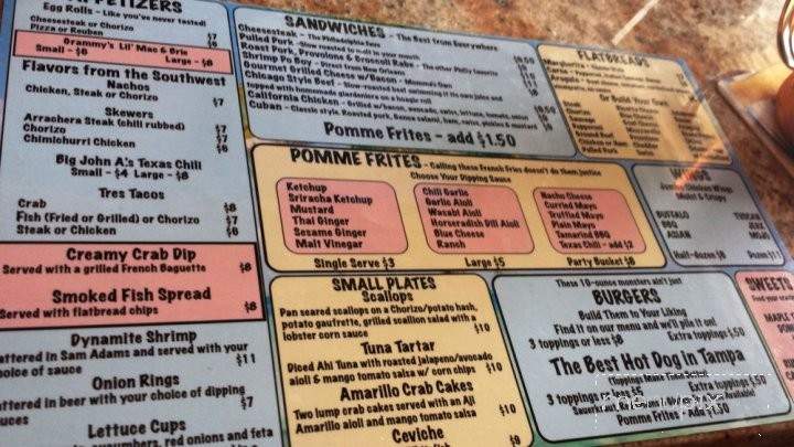 Sunova Beach - Tampa, FL menu_pic