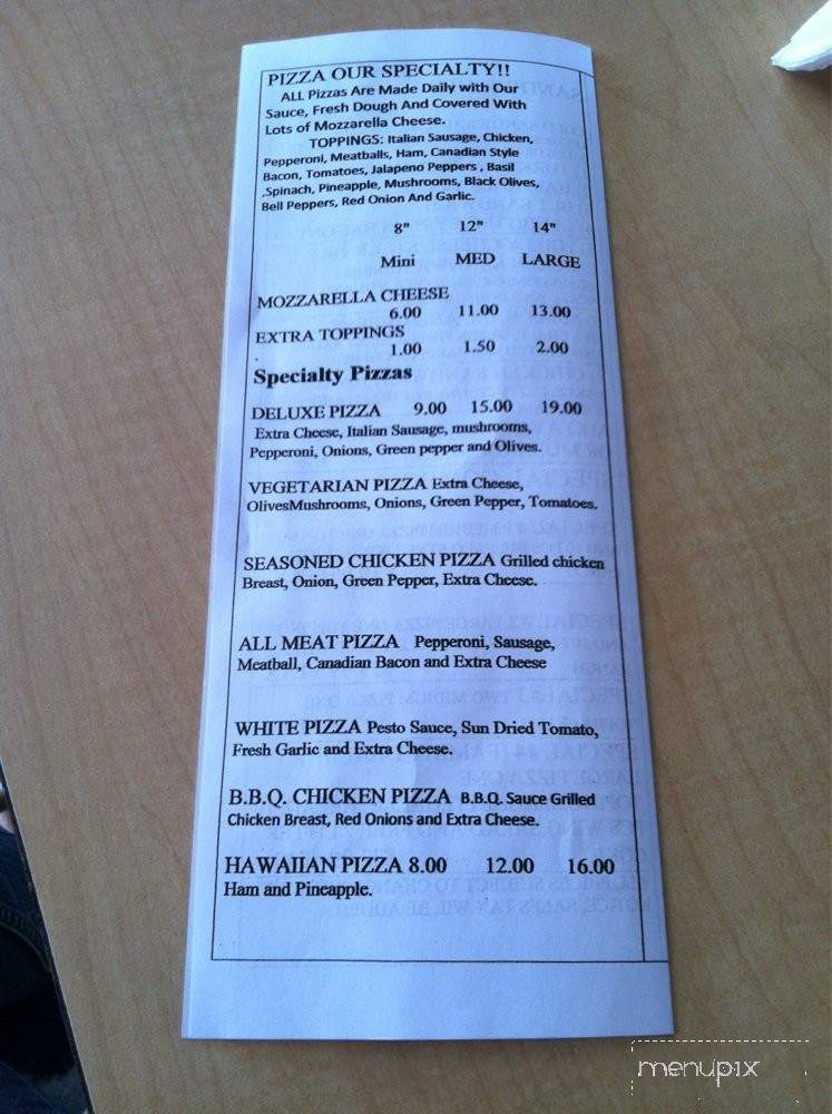 Surprise Pizza Restaurant - West Hollywood, CA menu_pic