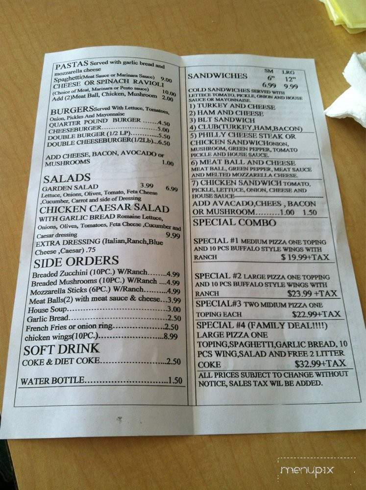 Surprise Pizza Restaurant - West Hollywood, CA menu_pic