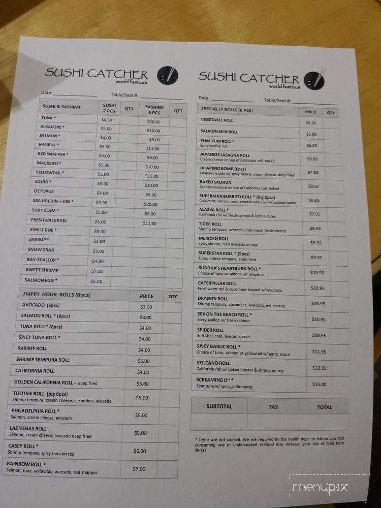 /380229391/Sushi-Catcher-Menu-Glendale-AZ - Glendale, AZ