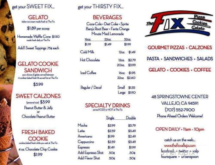 /413936/The-FIX-Pizza-Menu-Vallejo-CA - Vallejo, CA