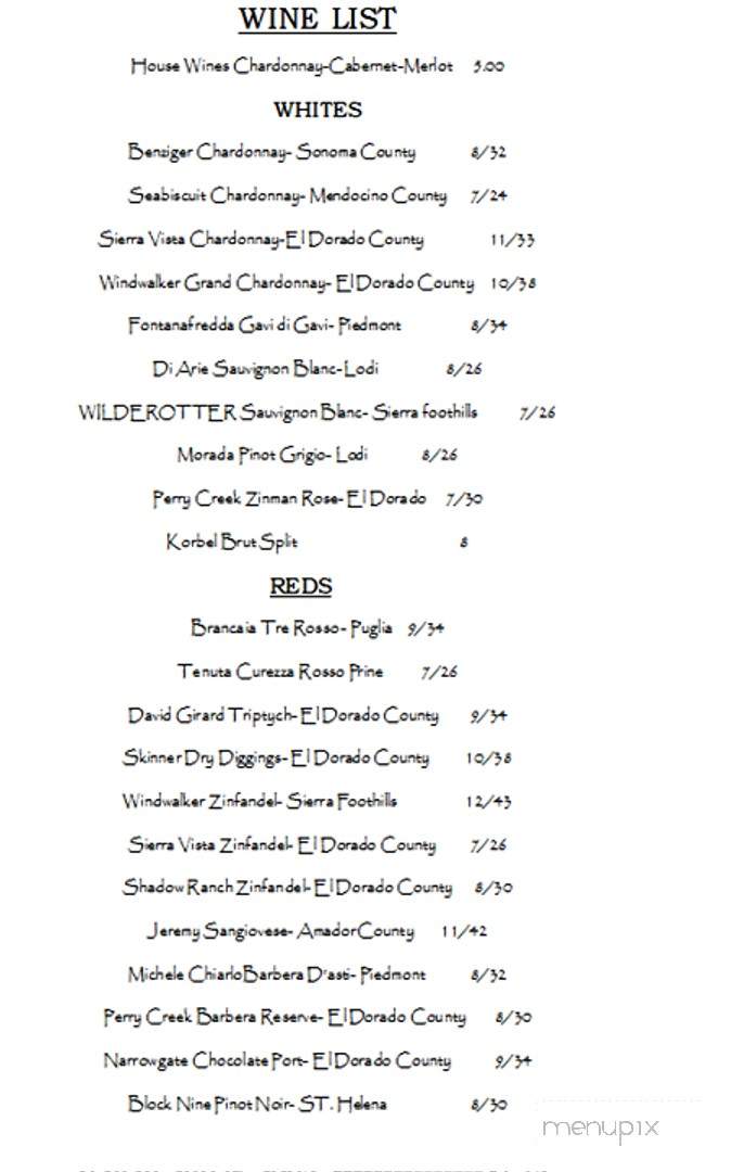 Torino's Italian Ristorante - Placerville, CA menu_pic