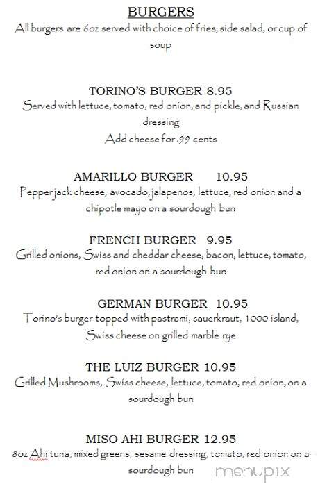 Torino's Italian Ristorante - Placerville, CA menu_pic