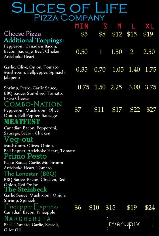 Treehouse Pizza - Scotts Valley, CA menu_pic