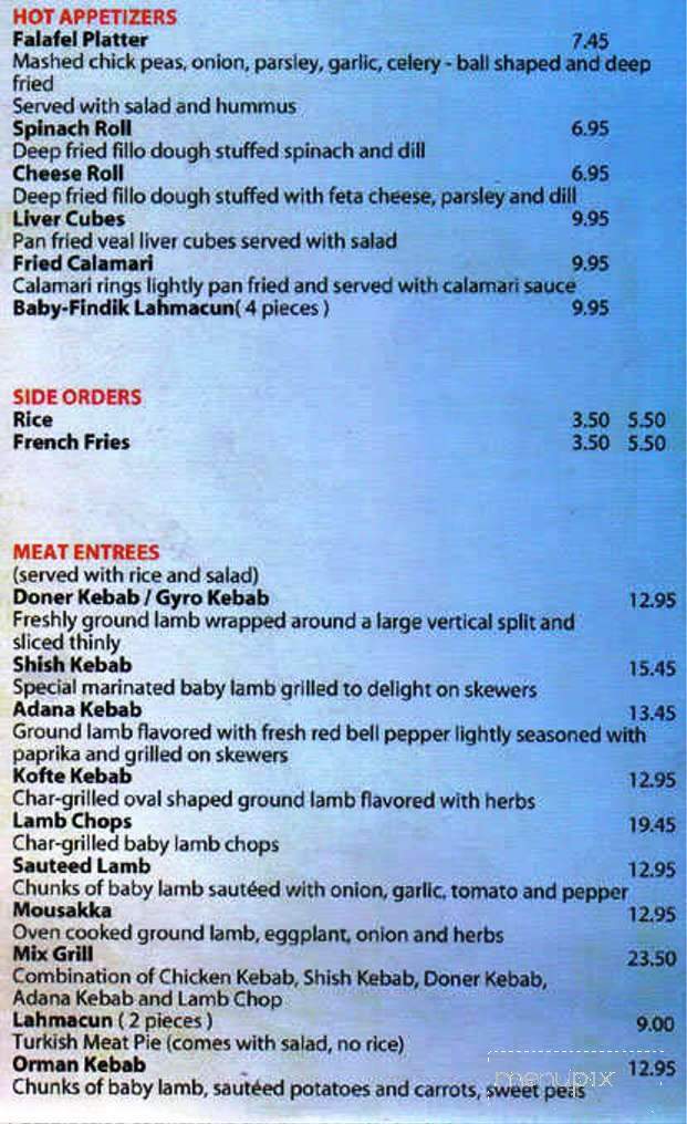 Turqua Grill - Brooklyn, NY menu_pic